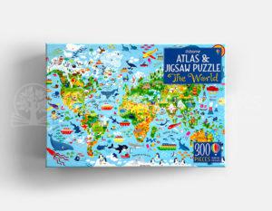 THE WORLD: ATLAS & JIGZAW PUZZLE (300 PIEZAS)